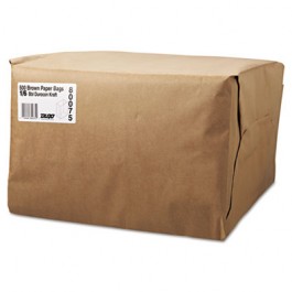 1/6 52# Paper Bag, 52-Pound Base Weight, Brown Kraft, 12 x 7 x 17, 500-Bundle