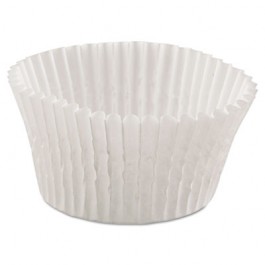 Fluted Bake Cups, 4 1/2" dia x 1 1/4h, White