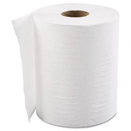 Hardwound Roll Towels, 1-Ply, White, 8" x 500 ft