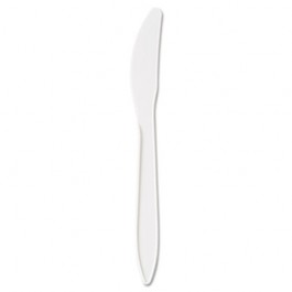 Medium-Weight Cutlery, 6 1/4", Knife, White