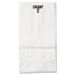 2# Paper Bag, 30-lb Basis Weight, White, 4-5/16 x 5-15/16 x 7-7/8, 500-Bundle