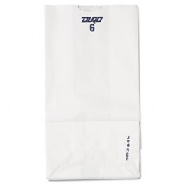 6# Paper Bag, 35-Pound Base Weight, White, 6 x 3-5/8 x 11-1/16, 500-Bundle