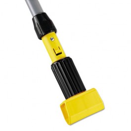 Gripper Aluminum Mop Handle, 60", Gray/Yellow