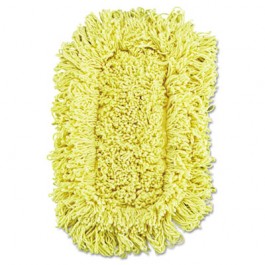 Trapper Commercial Dust Mop, Looped-end, 5 x 12, Yellow