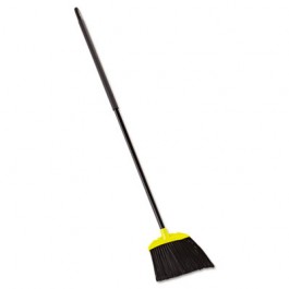 Jumbo Smooth Sweep Angled Broom, 46-in Handle, Black/Yellow