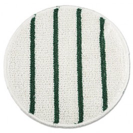 Low Profile Scrub-Strip Carpet Bonnet, Carpet, 21", White/Green
