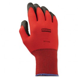 NorthFlex Red Foamed PVC Gloves, Red/Black, Size 9L