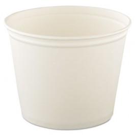 Double Wrapped Paper Bucket, Unwaxed, White, 83 oz