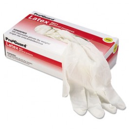 Disposable Latex Gloves, Cornstarch Powdered, General Purpose, Large, 100/Box
