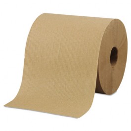 Hardwound Roll Towels, 8" x 800ft, Brown