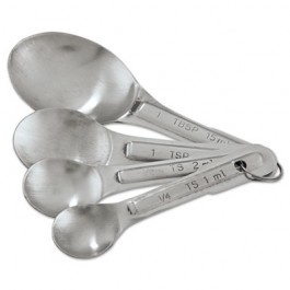 Measuring Spoon Set, Stainless Steel, 1/4, 1/2, 1 T-Spoons, 1 Tablespoons
