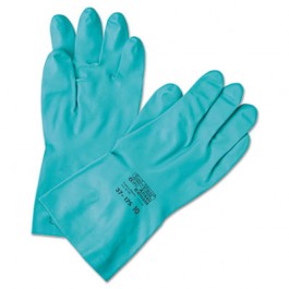 Sol-Vex Sandpatch-Grip Nitrile Gloves, Green, Size 8