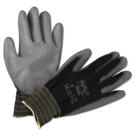 HyFlex Lite Gloves, Black/Gray, Size 8