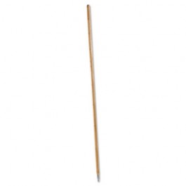 Metal Tip Threaded Hardwood Broom Handle, 60" x 1 1/8" Diameter