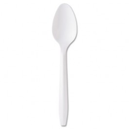 Medium-Weight Cutlery, 6 1/4", Teaspoon, White