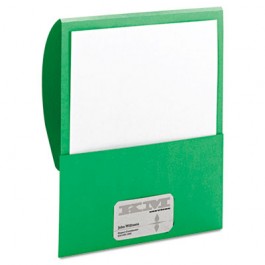 Textured Stackit Folders, Letter Size, Green