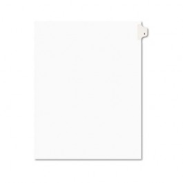 Avery-Style Legal Side Tab Divider, Title: 1, Letter, White, 25/Pack