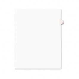 Avery-Style Legal Side Tab Divider, Title: 5, Letter, White, 25/Pack