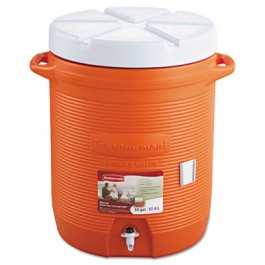 Insulated Beverage Container, 16" dia. x 20 1/2h, Orange