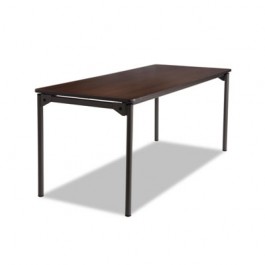 Maxx Legroom Table, 30w x 72d x 29-1/2h, Walnut/Charcoal
