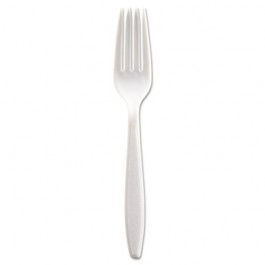 Premierware Plastic Cutlery, Fork, 6 1/2 in, White