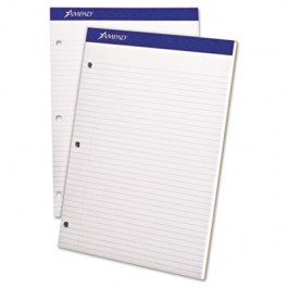 Evidence Pad, Dual College/Med Ruled, 8-1/2 x 11 3/4, White, 100 Sheets