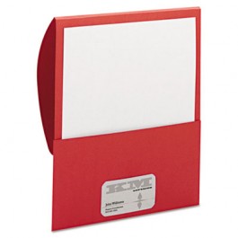 Textured Stackit Folders, Letter Size, Red