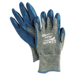 HyFlex 501 Medium-Duty Gloves, Size 11, Kevlar/Nitrile, Blue/Green