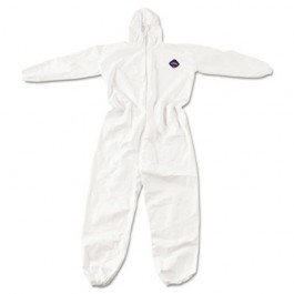 Tyvek Elastic-Cuff Hooded Coveralls, White, XXXX-Large
