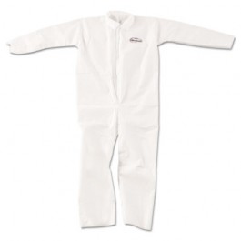 KLEENGUARD A20 Coveralls, MICROFORCE Barrier SMS Fabric, White, XL