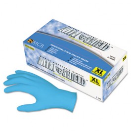Disposable Nitrile Gloves, X-Large, 4mil, Powdered