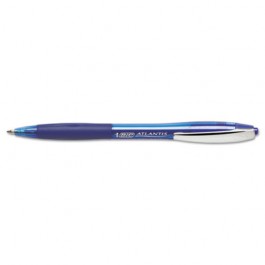 Atlantis Ballpoint Retractable Ball Pen, Blue Ink, Medium, Dozen