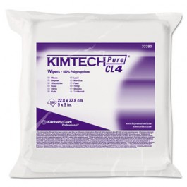 KIMTECH PURE W4 Dry Wipers, Flat, 9 x 9, White