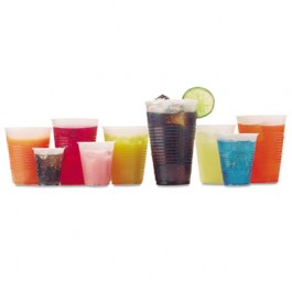RK Ribbed Cold Drink Cups, 12oz, Clear