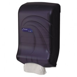 Oceans Ultrafold Towel Dispenser, Trans Black, 11-3/4w x 6-1/4d x 18h