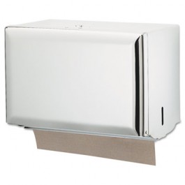 Standard Key-Lock Singlefold Towel Dispenser, Steel, 10 3/4 x 6 x 7 1/2, White