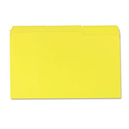Colored File Folders, 1/3 Cut One-Ply Top Tab, Legal, Yellow