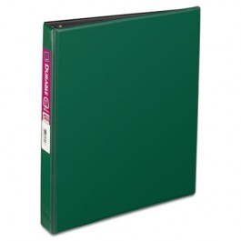 Durable EZ-Turn Ring Reference Binder for 11 x 8-1/2, 1" Capacity, Green