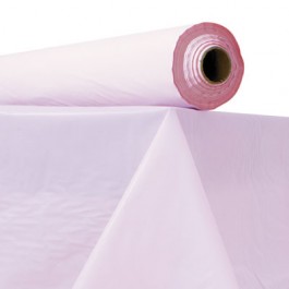 Plastic Table Cover, 40" x 300 ft Roll, Pink