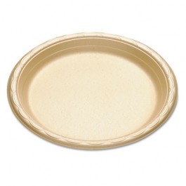 enviroware Foam Dinnerware, Plate, 9?, Wheat