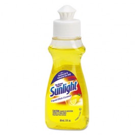 Liquid Dish Detergent, Lemon, 3 oz Bottle