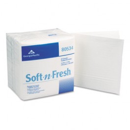 Soft-n-Fresh Patient Care Disposable Wash Cloths, 13 x 13, White, 50/Pack