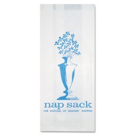 Nap Sack Sanitary Disposal Bags, 4w x 2d x 9h, White