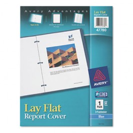 Polypropylene Report Cover, Flex Fastener, Letter, 1/2" Capacity, Clear/Blue