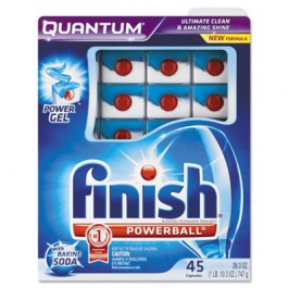 Quantum Dishwasher Tabs, White, Baking Soda, 45 Tab Pack