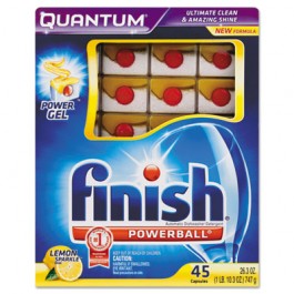 Quantum Dishwasher Tabs, White, Lemon Sparkle, 45 Tab Pack