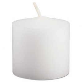 Votive Candle, White, 10 Hour Burn, 1-1/3 in, 72/Pack