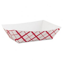 Paper Food Baskets, 3lb, Red/White