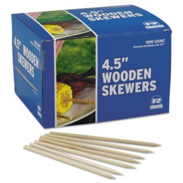 Wooden Skewers, 4-1/2 Inches, 1,000/Case
