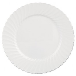 Classicware Plates, Plastic, 10.25 in, White